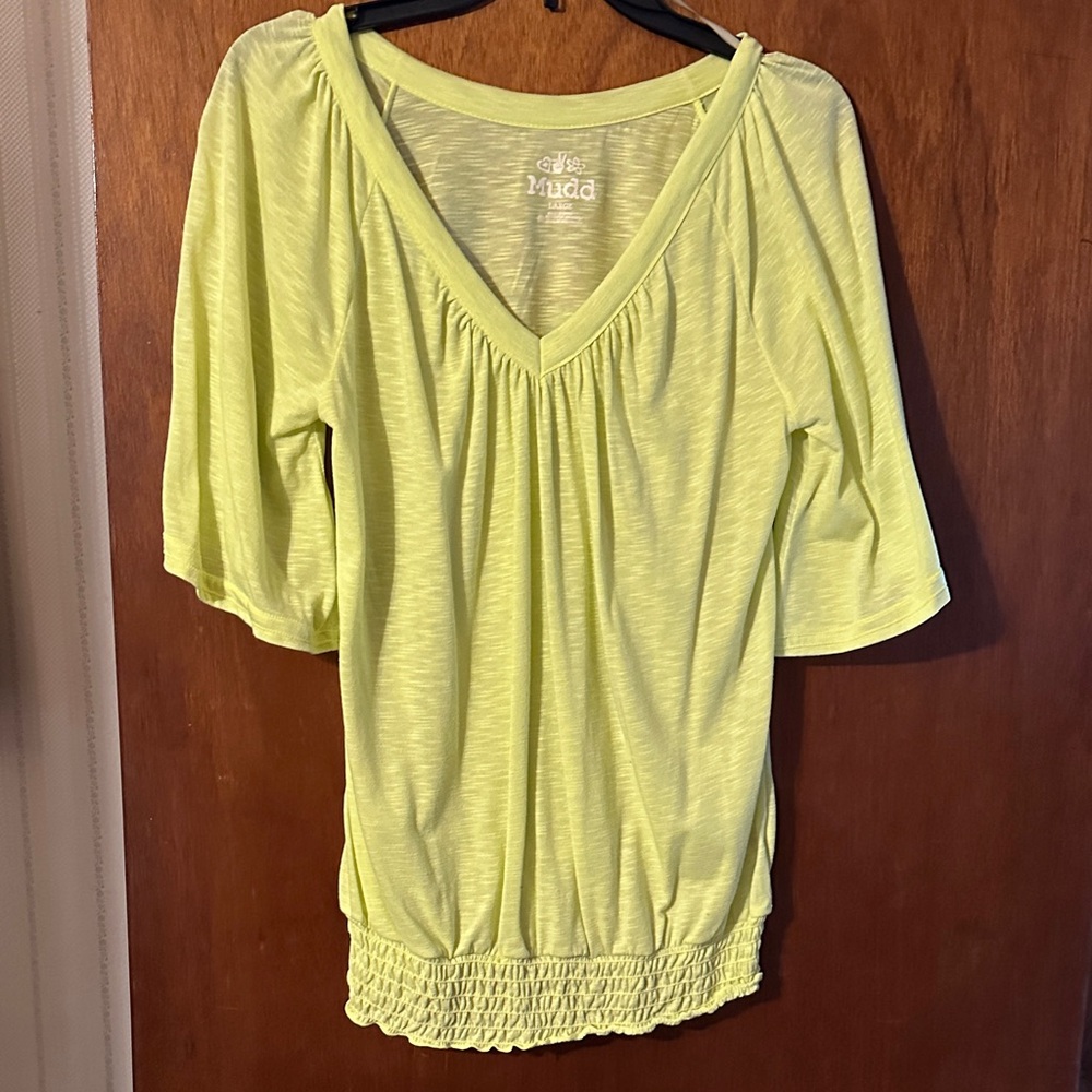 Yellow V-Neck Top